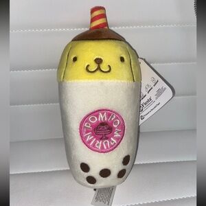 Sanrio Hello Kitty Pompompurin Boba Tea Plush 8 Inches Fiesta New with Tag